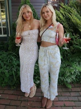 Paper Crane Floral Two Piece Crop Top Pants Set Small